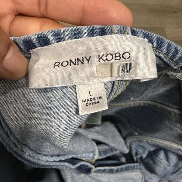 Ronny Kobo Collection Blue Denim Bustier Top - Picture 7 of 9